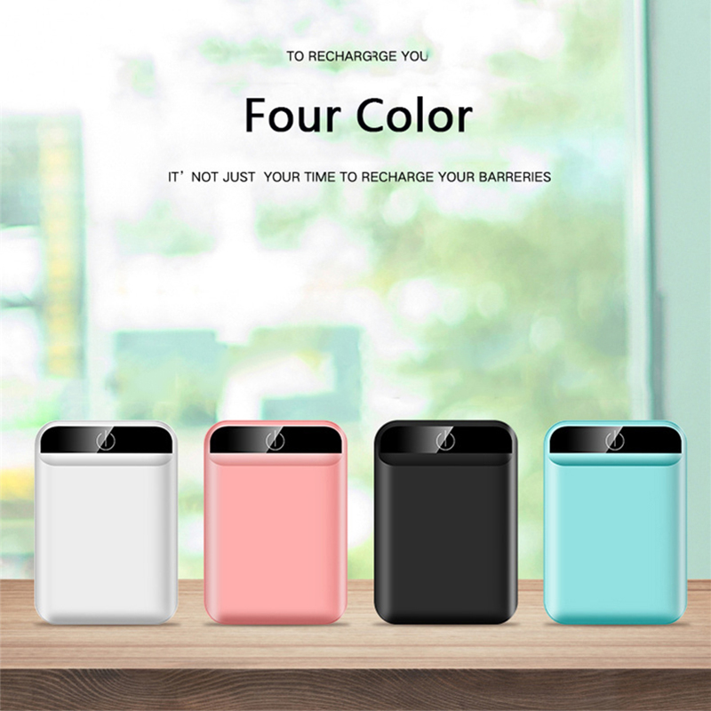 10000mAh Mini Portable Power Bank Small Pocket with Digital Display External Battery Suitable for IPhone Xiaomi