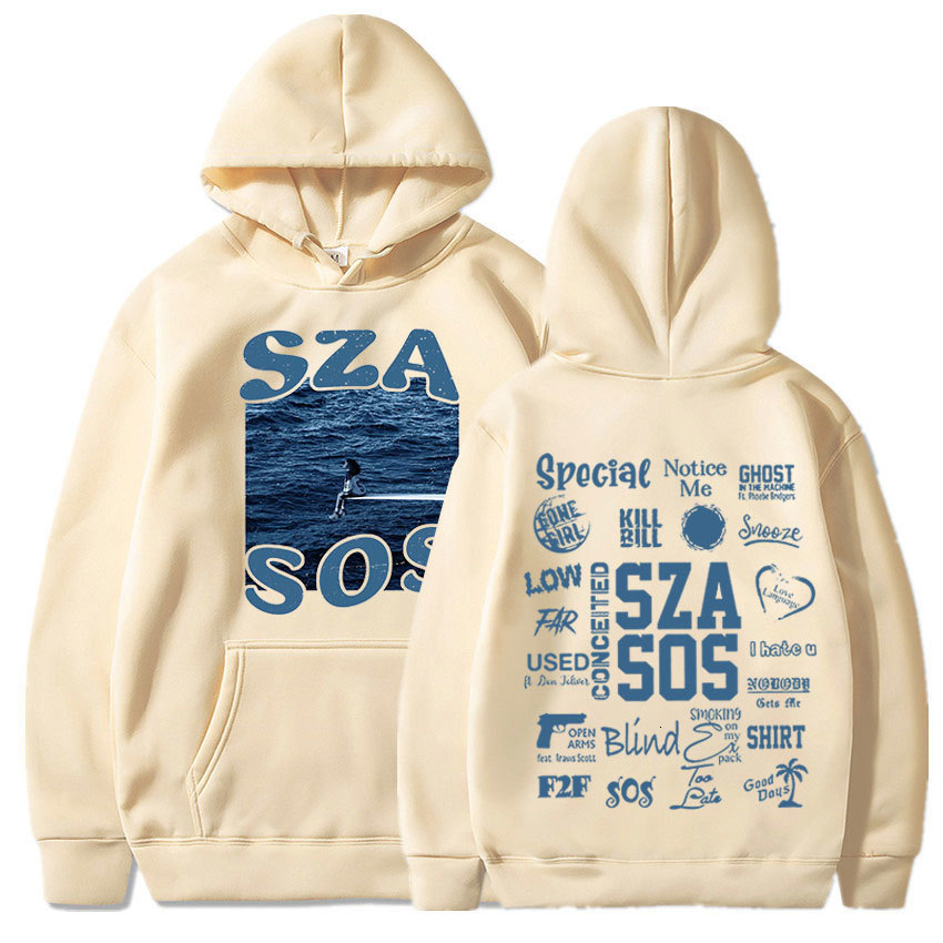 Men's Hoodies Sweatshirts SZA Music Album SOS Graphic Hoodie Men Women's Vintage Oversize Casual Loose Gothic Sweatshirt Hip Hop Streetwear  - view 7