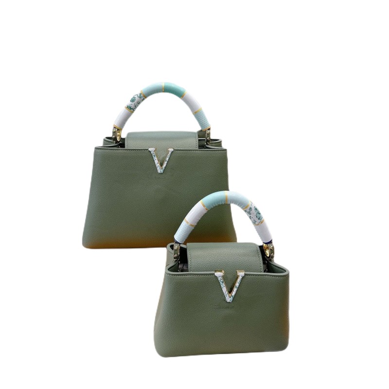 

2023 tote Bag designer Handle fashion tote bags genuine leather crossbody Women's Luxury Designer Clutch flap chain Shoulder bag Letter handbags, Green 27*18cm