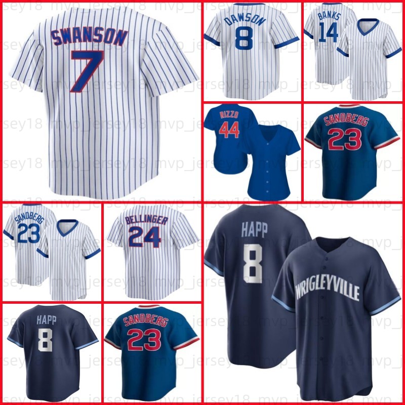7 Dansby Swanson 24 Cody Bellinger Baseball Jersey Seiya Suzuki Marcus Stroman Nico Hoerner Ryne Sandberg Christopher Morel Ian Happ Ernie Banks Wisdom 2