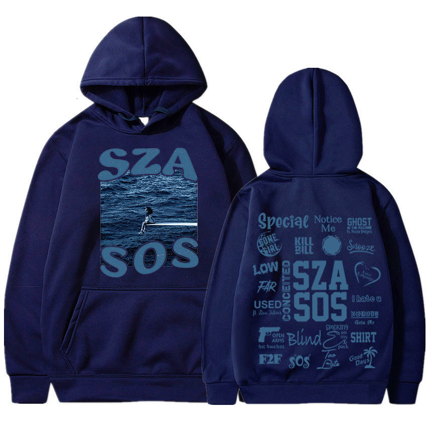 Men's Hoodies Sweatshirts SZA Music Album SOS Graphic Hoodie Men Women's Vintage Oversize Casual Loose Gothic Sweatshirt Hip Hop Streetwear  - view 4