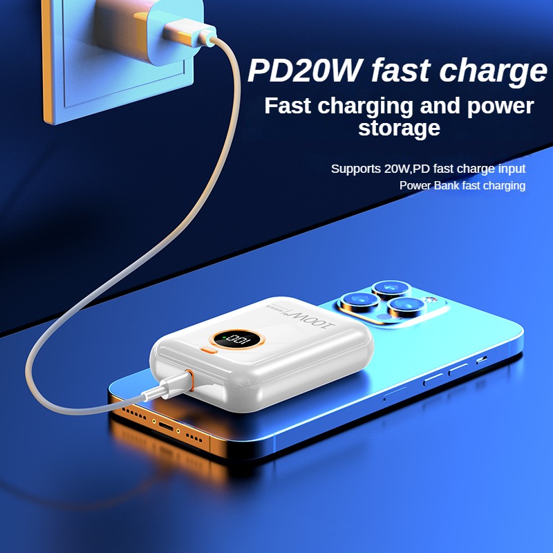 100W Power Banks Super Fast Charging PD 20W 20000mAh Laptop Powerbank Portable External Battery Charger For iPhone Xiaomi Huawei