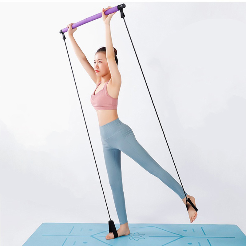 Resistance Bands Yoga Crossfit Pull Rope Rubber Pilates Stick Bodybuilding Training Workout Home Gym Fitness Equipment 230307