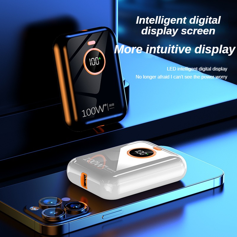 100W Power Banks Super Fast Charging PD 20W 20000mAh Laptop Powerbank Portable External Battery Charger For iPhone Xiaomi Huawei