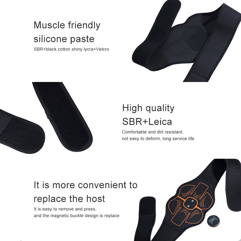 Accessories Abs Trainer EMS Abdominal Muscle Stimulator Electric Toning Belt USB Recharge Waist Belly Weight Loss Home Gym Fitness Equiment 230307