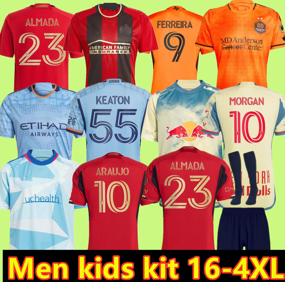 2023 LA Galaxy LAFC Soccer Jerseys Atlanta Inter United FC Miami Home away 23 24 MLS Los Angeles Football Shirt CHICHARITO CABRAL St. L ouis City Fans Player kids men kit, Black