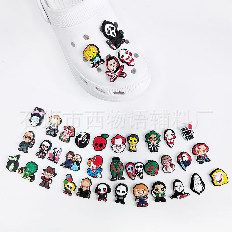 Anime charms wholesale childhood memories thriller series Halloween funny gift cartoon croc charms shoe accessories pvc decoration buckle soft rubber clog charms, Equally mixed colors
Anime charms wholesale childhood memories thriller series Halloween funny gift cartoon croc charms shoe accessories pvc decoration buckle soft rubber clog charms, Equally mixed colors