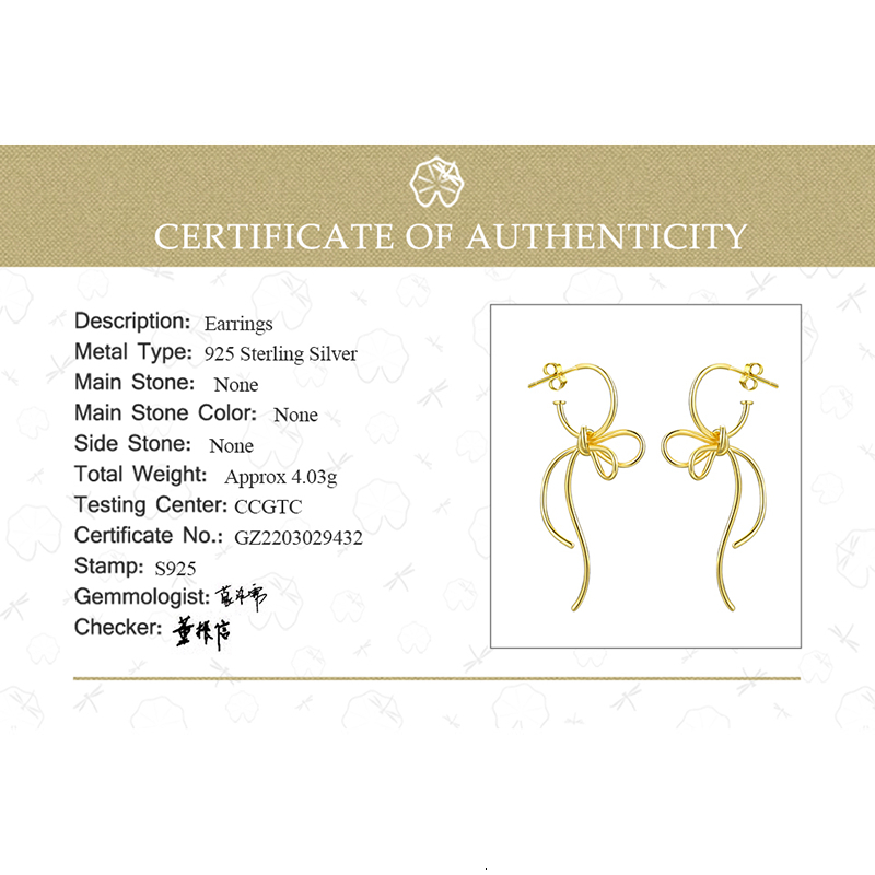 Ear Cuff Lotus Fun 18K Gold Exquisite Lovely Knot Long Tassel Dangle Earrings For Women 925 Sterling Silver Fashion Jewelry Arrival 230306
