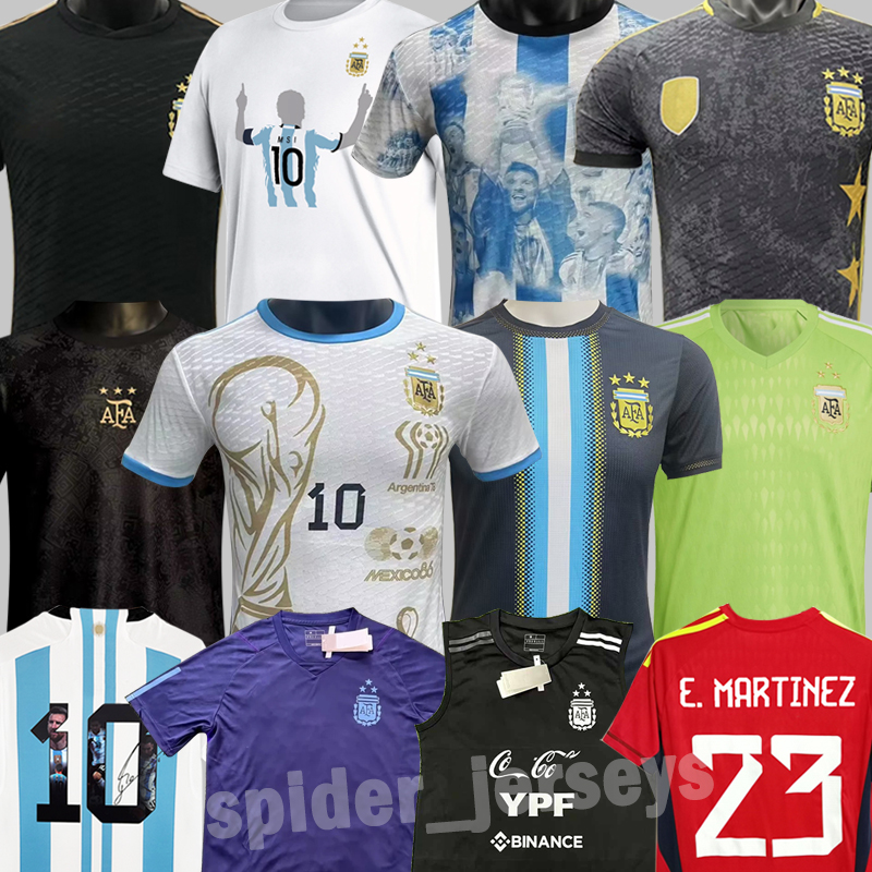 

22 23 Argentina Soccer Jerseys 3 stars 2023 2024 cup final Eagle champion kids GOMEZ Signed version Player MARTINEZ goalkeeper Special training vest Football Shirts, Agenting 22-23 black training vest