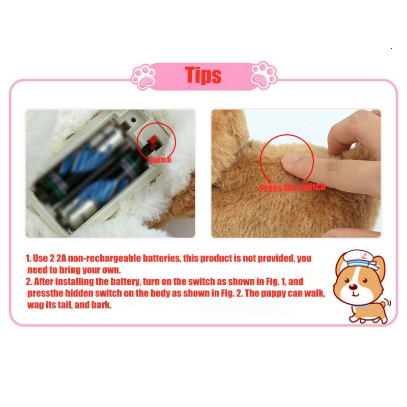 Electric RC Animals Electronic Pets Simulation Smart Dog Called Walking Plush Toy Electric Robot For Baby Kids Christmas Gift 230307