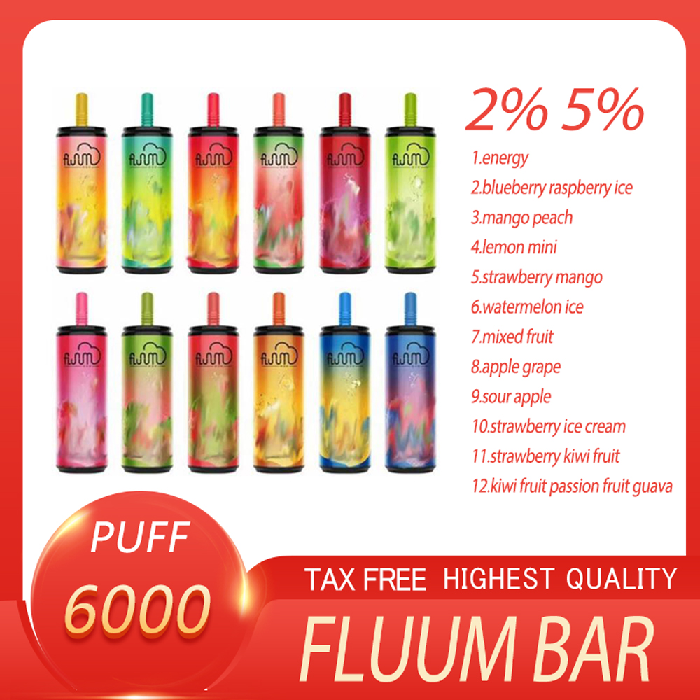Fluum Bar 6000 Puffs Disposable Vape Electronic Cigarette Starter Kit Strength 2% 5% E-Juice 15 Ml Rechargeable Battery 600 mAh Mesh Coil VS IJOY LIO BOOM 3500 Big Vape
Fluum Bar 6000 Puffs Disposable Vape Electronic Cigarette Starter Kit Strength 2% 5% E-Juice 15 Ml Rechargeable Battery 600 mAh Mesh Coil VS IJOY LIO BOOM 3500 Big Vape