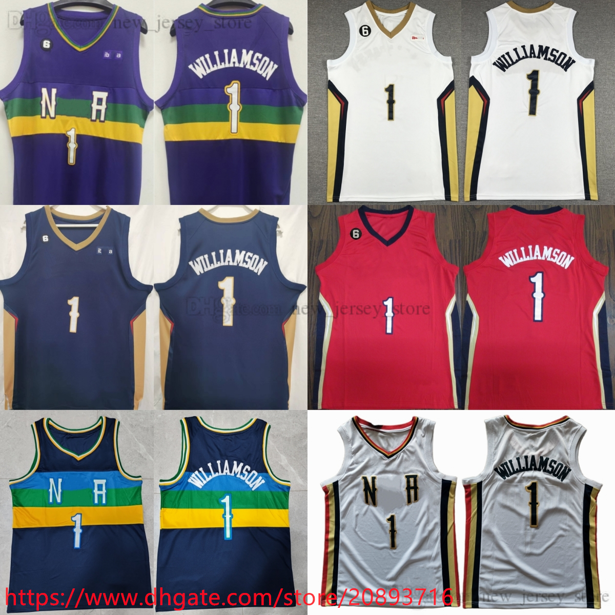 2022-23 New City Zion Basketball 1 Williamson Jersey Stitched XS-6XL Man Women Kids With 6 Patch White Black Purple City Jerseys Blue Red Retro Youth boys, Aspicture
2022-23 New City Zion Basketball 1 Williamson Jersey Stitched XS-6XL Man Women Kids With 6 Patch White Black Purple City Jerseys Blue Red Retro Youth boys, Aspicture