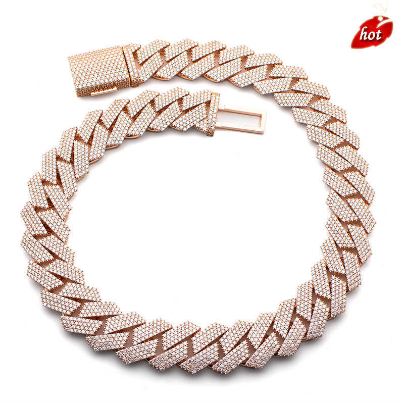 Heavy Mens Chains Hip Hop Jewelry Iced Out S925 Sterling Silver Jumbo Moissanite Cuban Necklace Chain