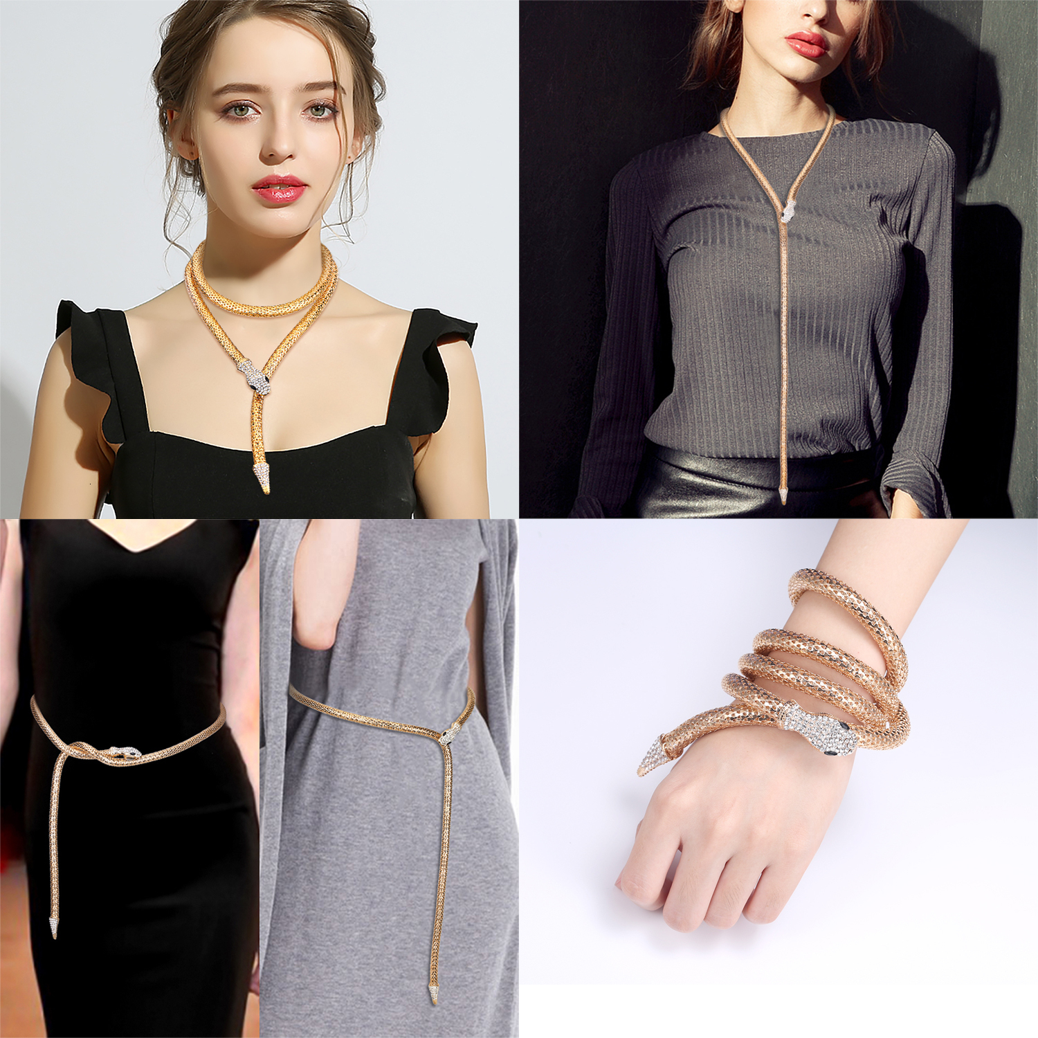 Pendant Necklaces Snake Necklace Women Goth Collares Aesthetic Choker Animal Jewelry Neck Collier Femme Gargantilla Mujer Party Gift Serpent 230307