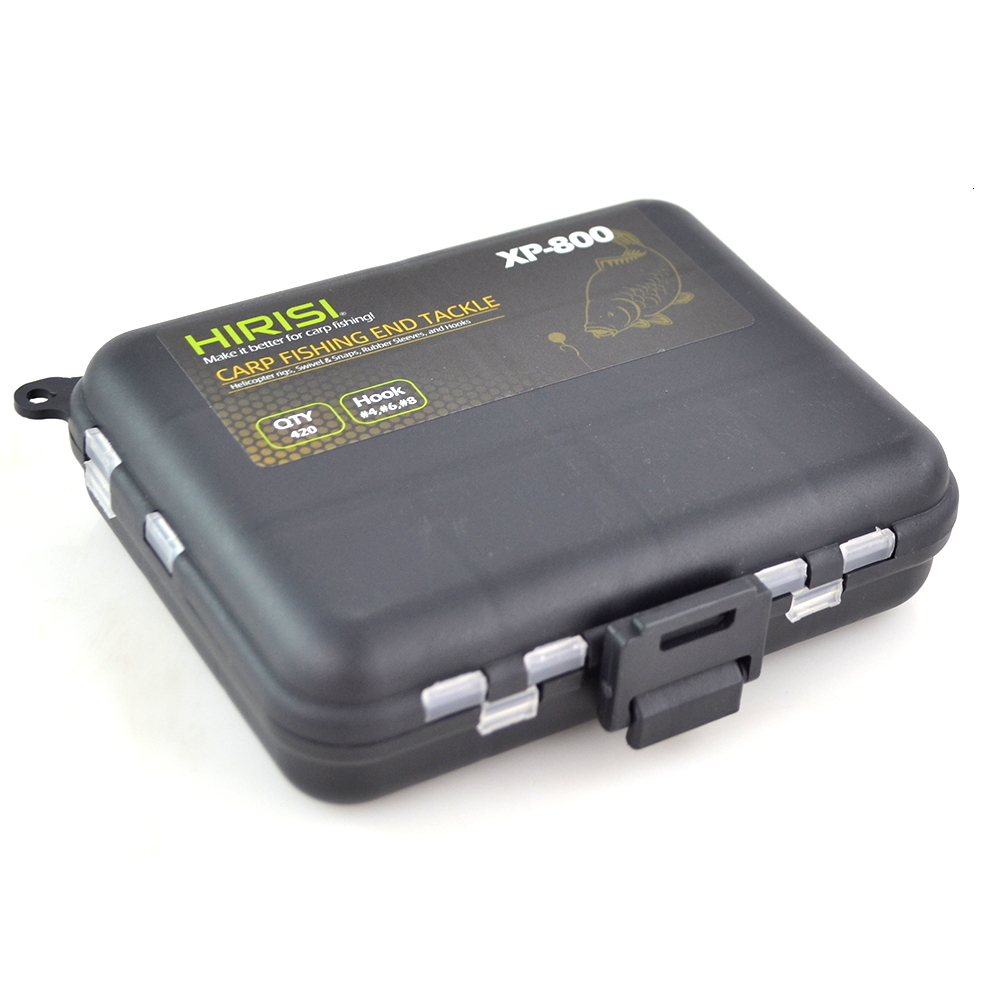 Fishing Accessories 420x Carp Tackle Kit in Box Swivels Snaps Rubber Anti Tangle Sleeves Hook Stop Beads XP800 230307