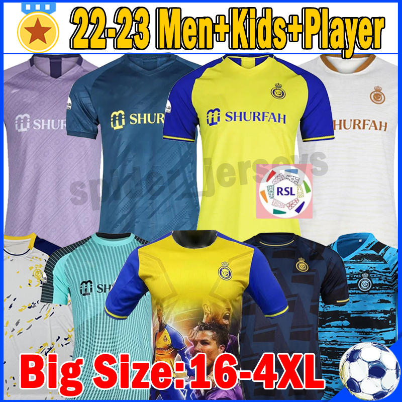 XXXL 4XL 2022 Al Nassr FC soccer Jerseys RONALDOS 22 23 Martinez Aboubakar Talisca Ghislain player version Women kids kits socks full set goalkeeper Football shirt, Liyadeshengli 22-23 home
XXXL 4XL 2022 Al Nassr FC soccer Jerseys RONALDOS 22 23 Martinez Aboubakar Talisca Ghislain player version Women kids kits socks full set goalkeeper Football shirt, Liyadeshengli 22-23 home