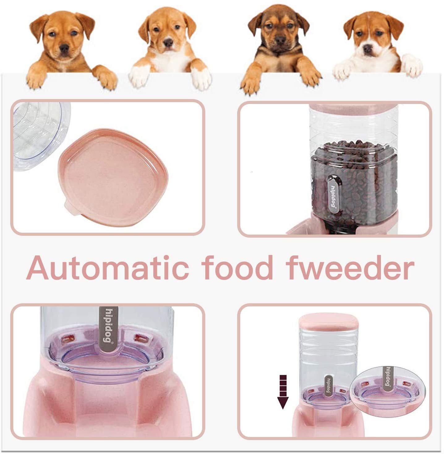 Dog Bowls Feeders Pet Automatic Large Capacity Water Bottle Cat Food Dispenser Feeding Drinking Bowl Supply 230307
