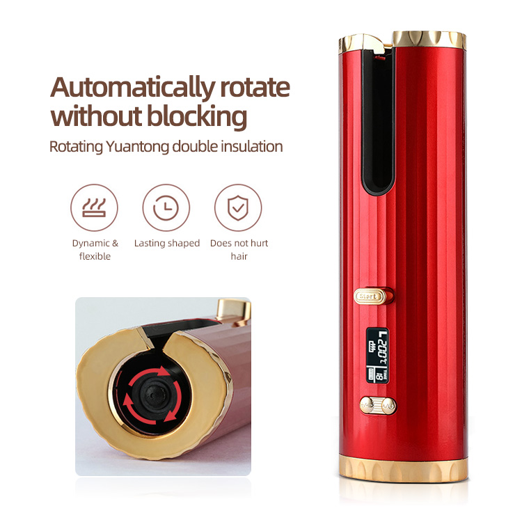 Cordless Travel Straightener Professional Flat Iron Curl Wand for Curling Wireless Rechargeable Travel Iron Automatic Air Styler