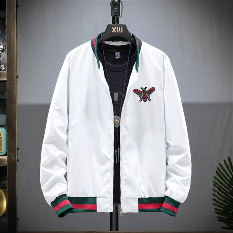 2023 New Fashion Mens Designer Jacket Caps High quality Striped Windbreaker sportswear Outerwear Wind Casual Plus Size Embroidered bee Zipper Jackets Coats, 01 
2023 New Fashion Mens Designer Jacket Caps High quality Striped Windbreaker sportswear Outerwear Wind Casual Plus Size Embroidered bee Zipper Jackets Coats, 01
