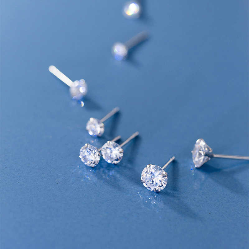 Charm Real 0.5-1 Carat D Color Moissanite Stud Earrings For Women Top Quality % Sterling Sier Sparkling Wedding Jewelry G230307