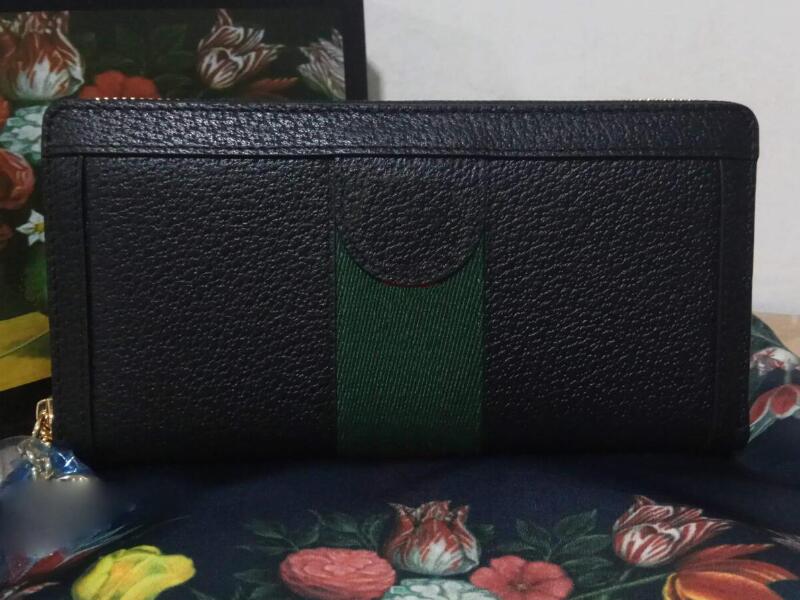 Wallets G523154 W19.5cm Ophidia Zip Around Wallet Genuine Leather Canvas Purse For Women Fendave