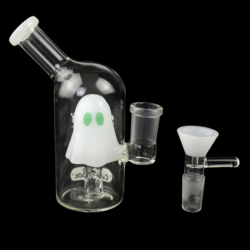 4.7 inches ghost hookah mini bong with diffused downstem percolator and 14mm female joint
4.7 inches ghost hookah mini bong with diffused downstem percolator and 14mm female joint