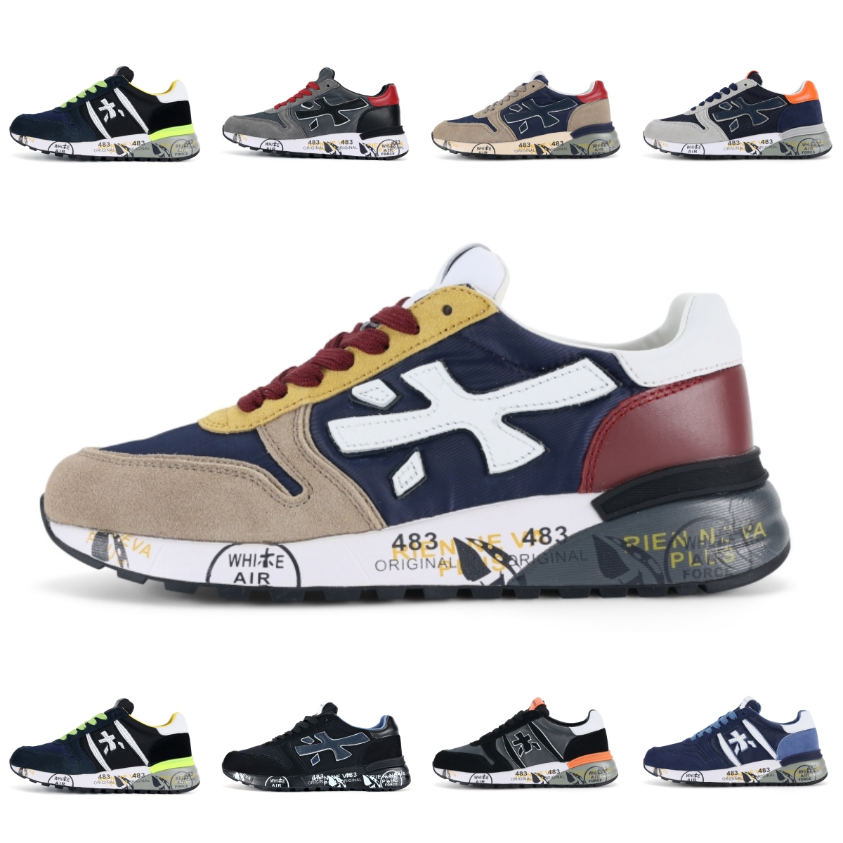 Italy PREMIATA Steven Genuine Training Shoes Mens Top Layer Leather Cowskin Mick Lander Running Shoe Black Grey Blue Brown Trainers Walking Jogging Sports Sneakers, #5
Italy PREMIATA Steven Genuine Training Shoes Mens Top Layer Leather Cowskin Mick Lander Running Shoe Black Grey Blue Brown Trainers Walking Jogging Sports Sneakers, #5