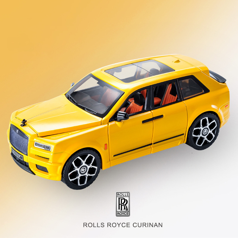 Diecast Model car Track 1 20 Rolls Royce Cullinan SUV Alloy Model Car Toy Diecasts Metal Casting Sound and Light Car Toys For Children Vehicle 230308