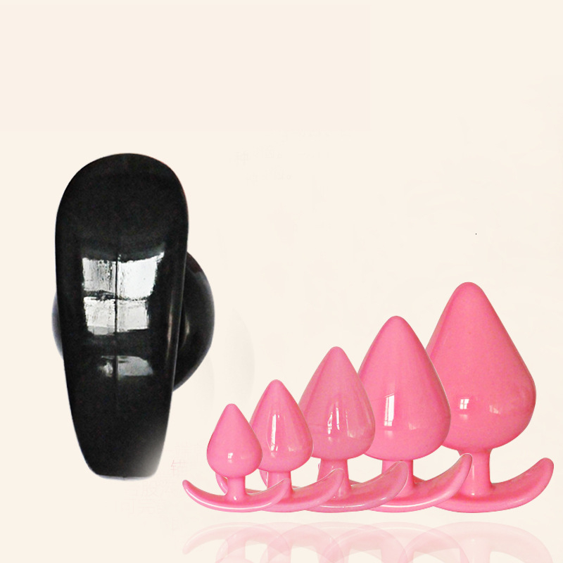 Anal Toys 5 Pcs Plug Set Silicone Beads Butt Anus Trainer Kit Prostate Massager Men Intimate Adult Sex For Women Gay Couple 230307