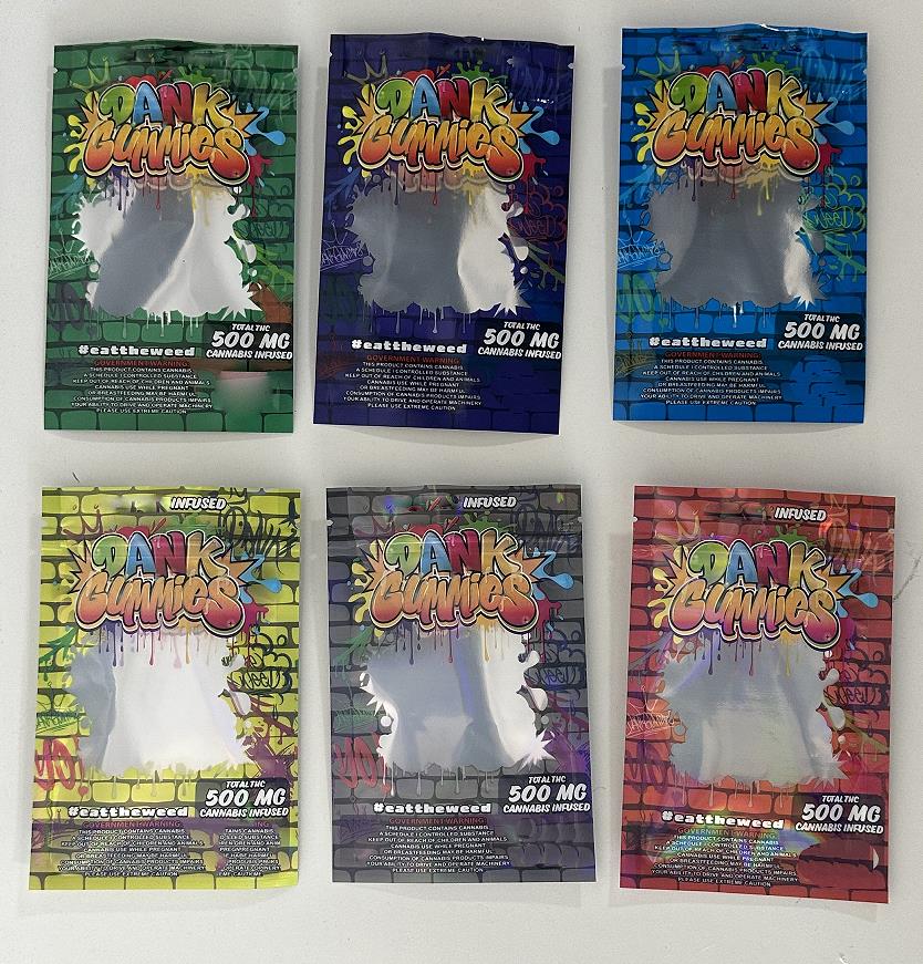 Dank Gummies Bags 500MG Zip Lock Edibles Retail Packaging Worms Bears Candy Bag Smell Proof Mylar pouch 
Dank Gummies Bags 500MG Zip Lock Edibles Retail Packaging Worms Bears Candy Bag Smell Proof Mylar pouch