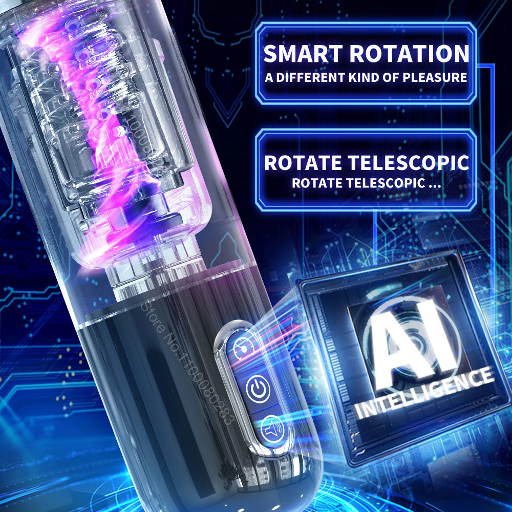 Masturbators Male Sex Toy Automatic Sucking Telescopic Rotating Masturbator Cup For Men Real Vaginal Suction Pocket Blowjob Adult Product 230307
