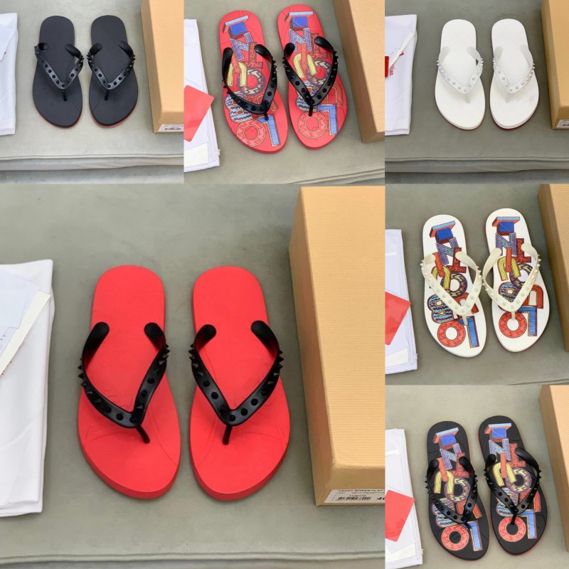 New fashion slippers Top designer sandals Leather rivet shoes Outdoor anti-skid beach shoes Herringbone candy letter shoes Rubber indoor men's and women's love shoes