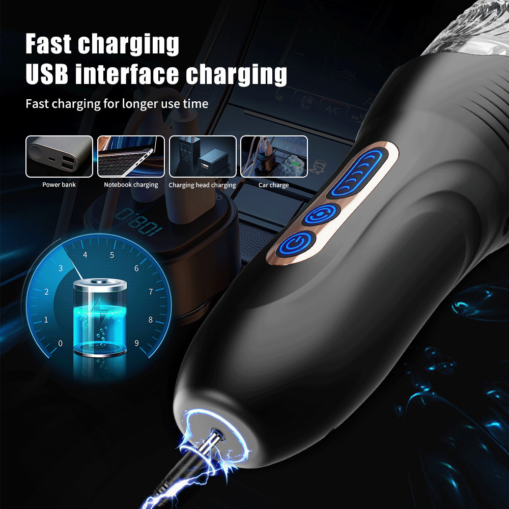 Masturbators 360°Rotation Male Masturbator Cup Penis Stimulate Massager Exercise Lasting Sex Toys For Men Strong Vibrator Delay Erotic 230307