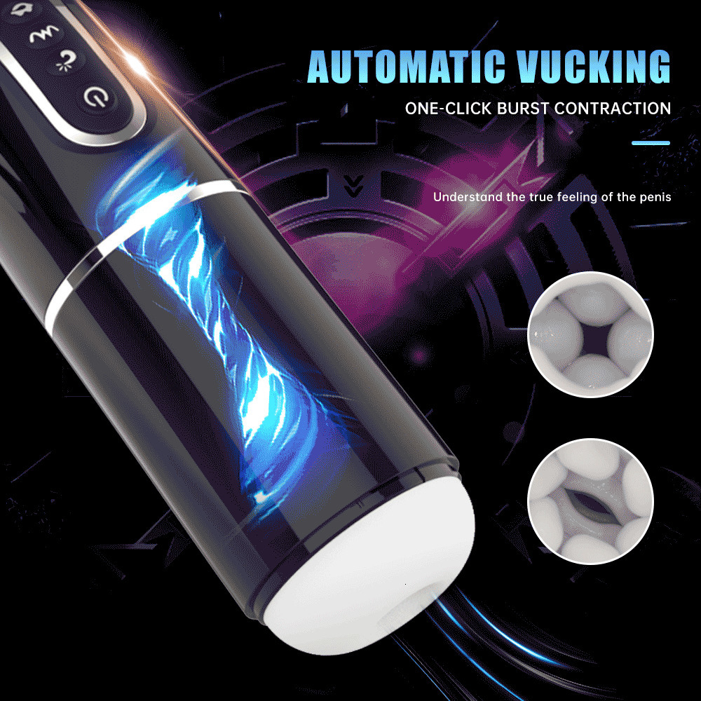 Masturbators Automatic Masturbator for Men Sucking Vibrating Real Pussy Blowjob Machine Male Sex Toy Masturbation Cup Adult Goods 230307