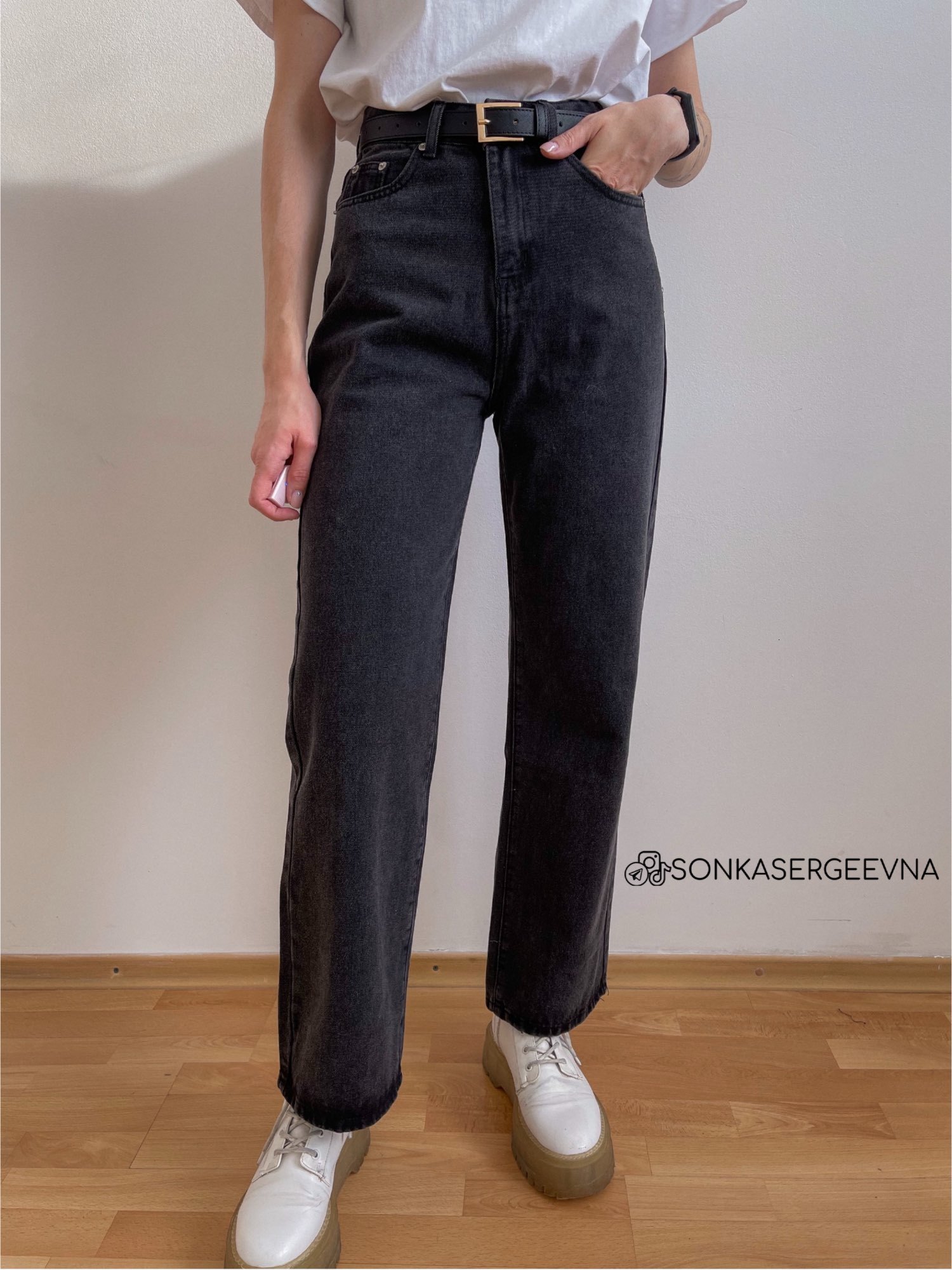 Women's Jeans ZHISILAO Boyfriend Straight Cut High Waist Jeans Women Vintage Blue Washes Loose Longer Denim Pants Streetwear 230308