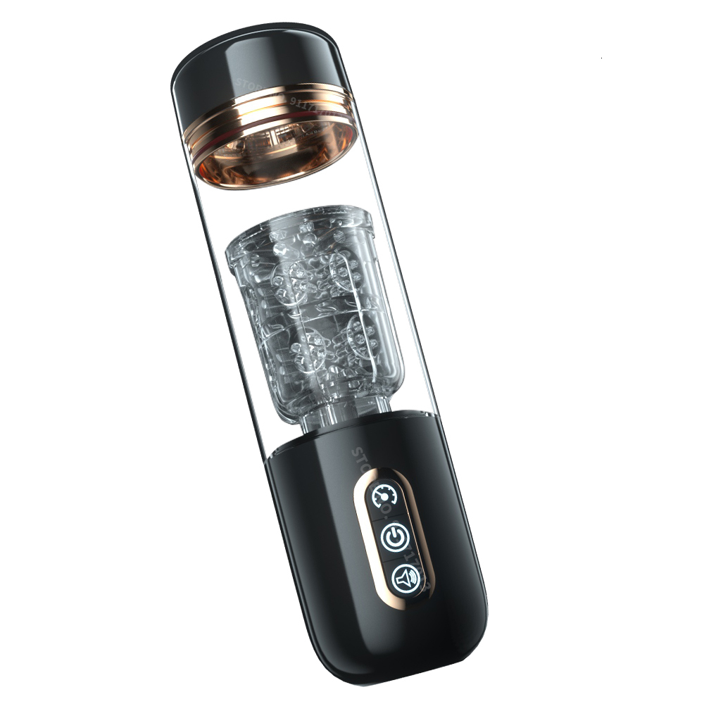 Masturbators Male Sex Toy Automatic Sucking Telescopic Rotating Masturbator Cup For Men Real Vaginal Suction Pocket Blowjob Adult Product 230307