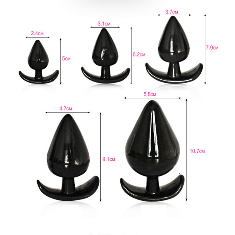 Anal Toys 5 Pcs Plug Set Silicone Beads Butt Anus Trainer Kit Prostate Massager Men Intimate Adult Sex For Women Gay Couple 230307