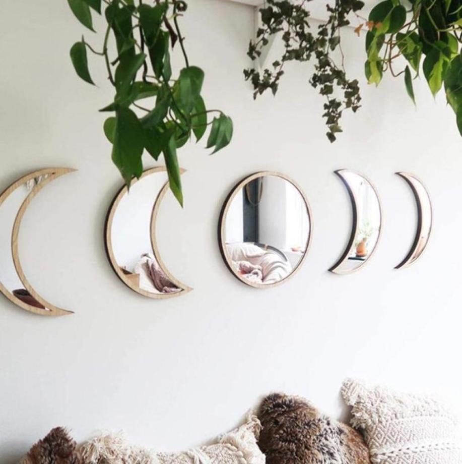 Mirrors 5 Pcs Scandinavian Natural Decor Acrylic Wall Decorative Mirror Interior Design Wooden Moon Phase Bohemian4722467
Mirrors 5 Pcs Scandinavian Natural Decor Acrylic Wall Decorative Mirror Interior Design Wooden Moon Phase Bohemian4722467