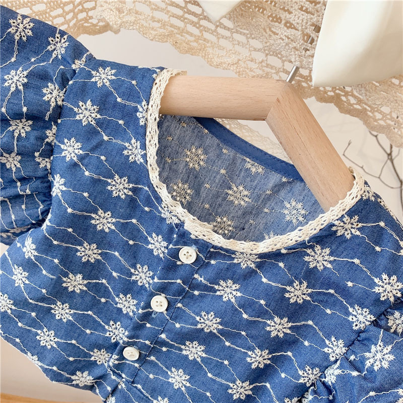 Clothing Sets Humor Bear Girls Set Summer Fashion Ruffle Sleeve Flower Shirt Skirt Outfits 2pcs Toddler Kids Clothes 3 7Y 230307