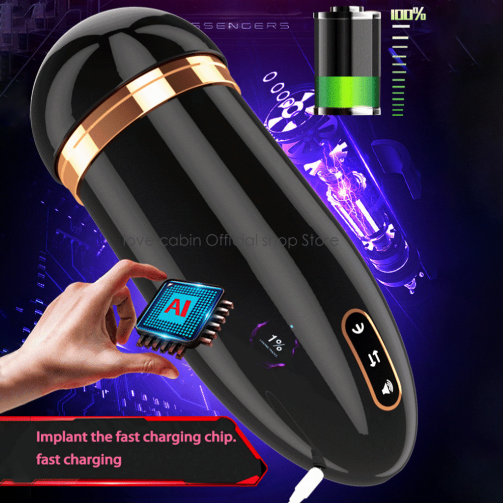 Masturbators Automatic Man Masturbator Telescopic Vibration Blowjob Sucking Machine Vagina Masturbation Cup Sex Toys Adult Goods for Men 230307