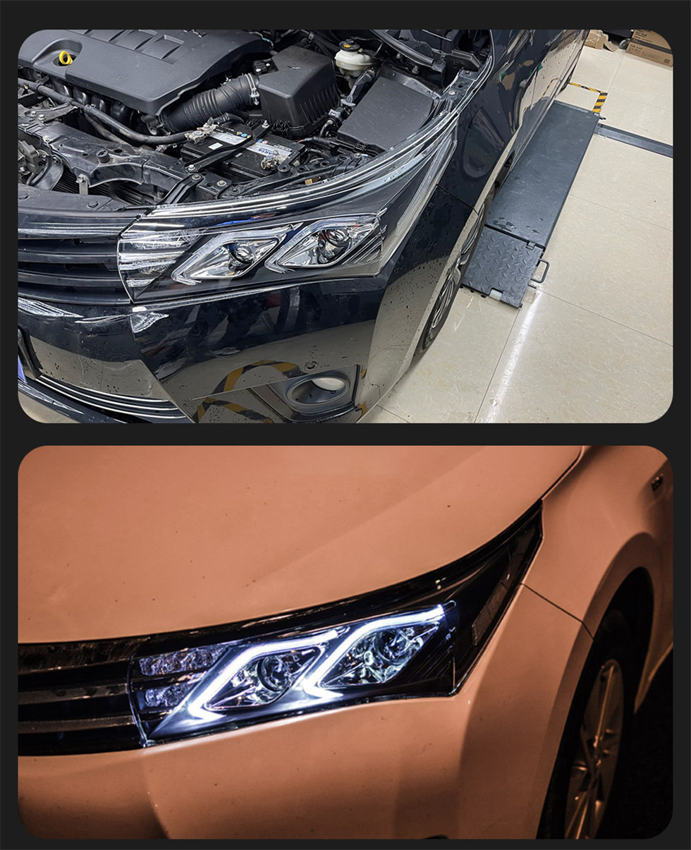 LED Light Bulb Headlights For Toyota Corolla 20 14-20 16 Head Lights Benz Style Replacement Daytime Running Headlight