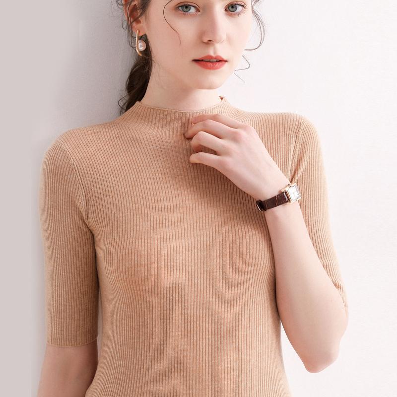 Womens Sweaters Women Cashmere Pullover Spring Summer Turtleneck Elasticity Sweater FemaleThin Soft Basic Jumper Solid Slim Femme Trendy