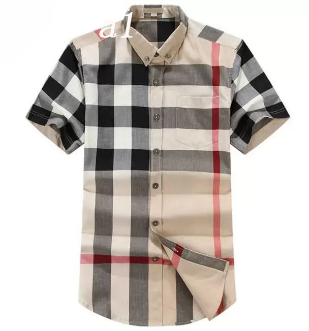 Luxurys Desingers Men's Dress Business Casual Shirt Sleeve Stripe slim masculine social fashion plaid M-3XL#01 683616939