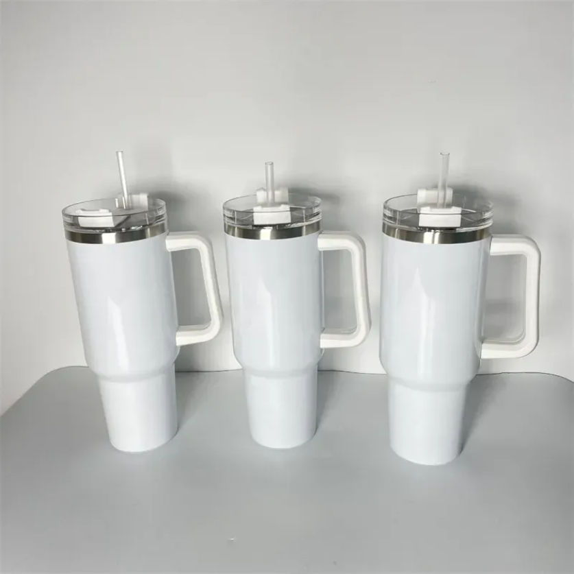 New 40oz Sublimation stainless steel tumblers with handle lid straws big capacity beer mugs outdoor camping drinking water bottles bb0308, White
New 40oz Sublimation stainless steel tumblers with handle lid straws big capacity beer mugs outdoor camping drinking water bottles bb0308, White