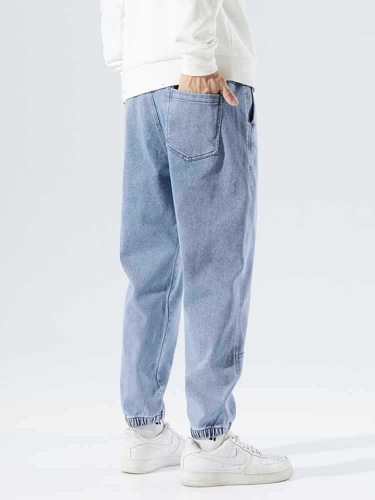 Men's Jeans Spring Autumn Plus Size Baggy Jeans Men Black Blue Stretch Cotton Denim Joggers Cargo Pants Casual Loose Harem Jean Trousers 8XL 2303