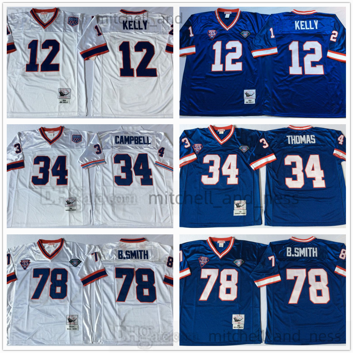 Mitchell and Ness College Football 12 Jim Kelly Jersey Vintage 32 OJ Simpson 34 Thurman Thomas 78 Bruce Smith 83 Andre Reed Stitched Jerseys, Aspicture
Mitchell and Ness College Football 12 Jim Kelly Jersey Vintage 32 OJ Simpson 34 Thurman Thomas 78 Bruce Smith 83 Andre Reed Stitched Jerseys, Aspicture