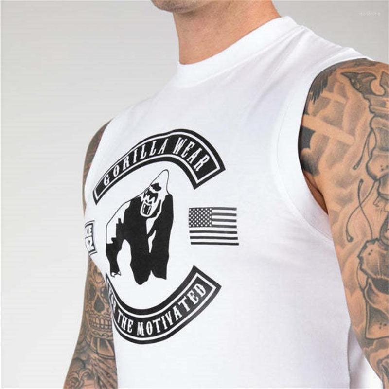 Men's Tank Tops Summer Brand Mens Running Vest Gym Sleeveless Shirt Slim Fit Men Bodybuilding Sport Workout Training Singlet