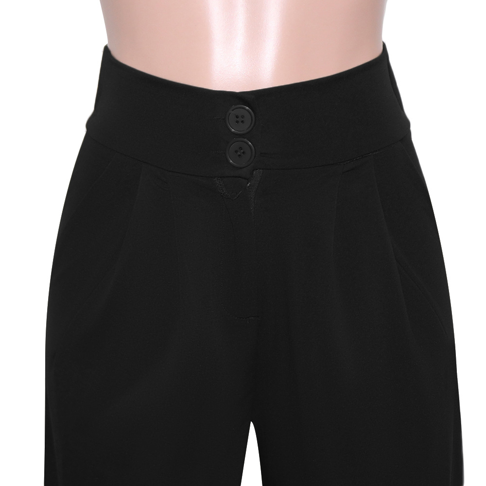 Women Palazzo Long Pants High Waist Wide Leg Stretchy Loose Fit Casual Trousers with Pocket