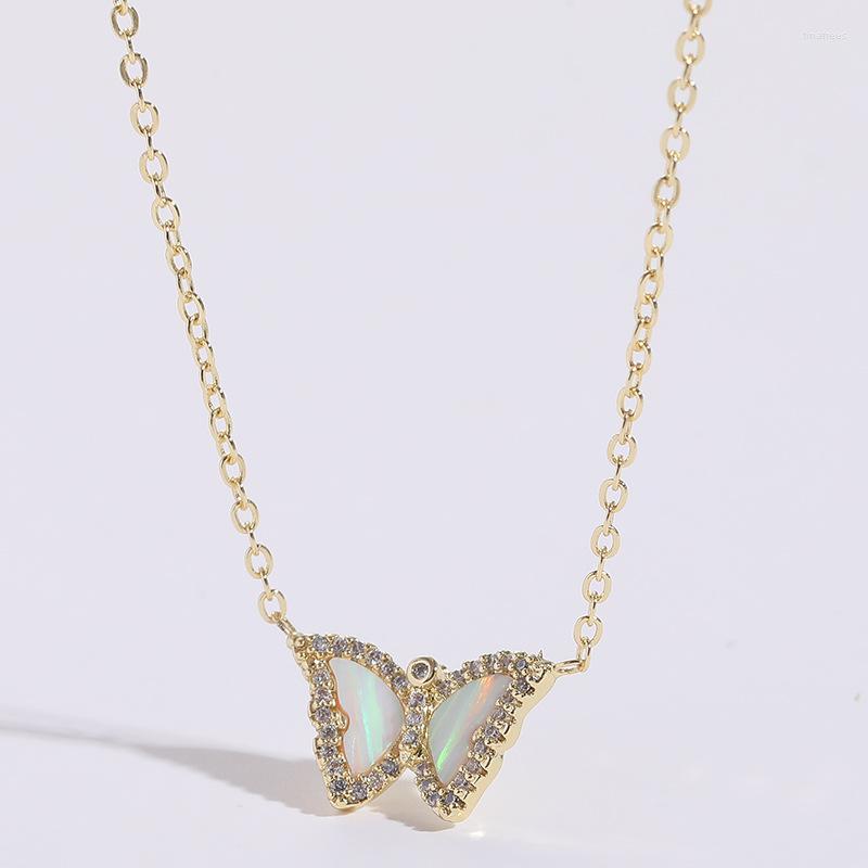 Pendant Necklaces 2023 Fashion Women Luxury Zircon Inlaid Natural Opal Butterfly Necklace Ins Clavicle Chain
Pendant Necklaces 2023 Fashion Women Luxury Zircon Inlaid Natural Opal Butterfly Necklace Ins Clavicle Chain