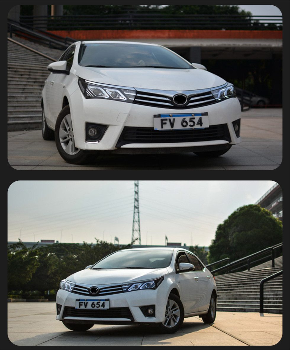 LED Light Bulb Headlights For Toyota Corolla 20 14-20 16 Head Lights Benz Style Replacement Daytime Running Headlight